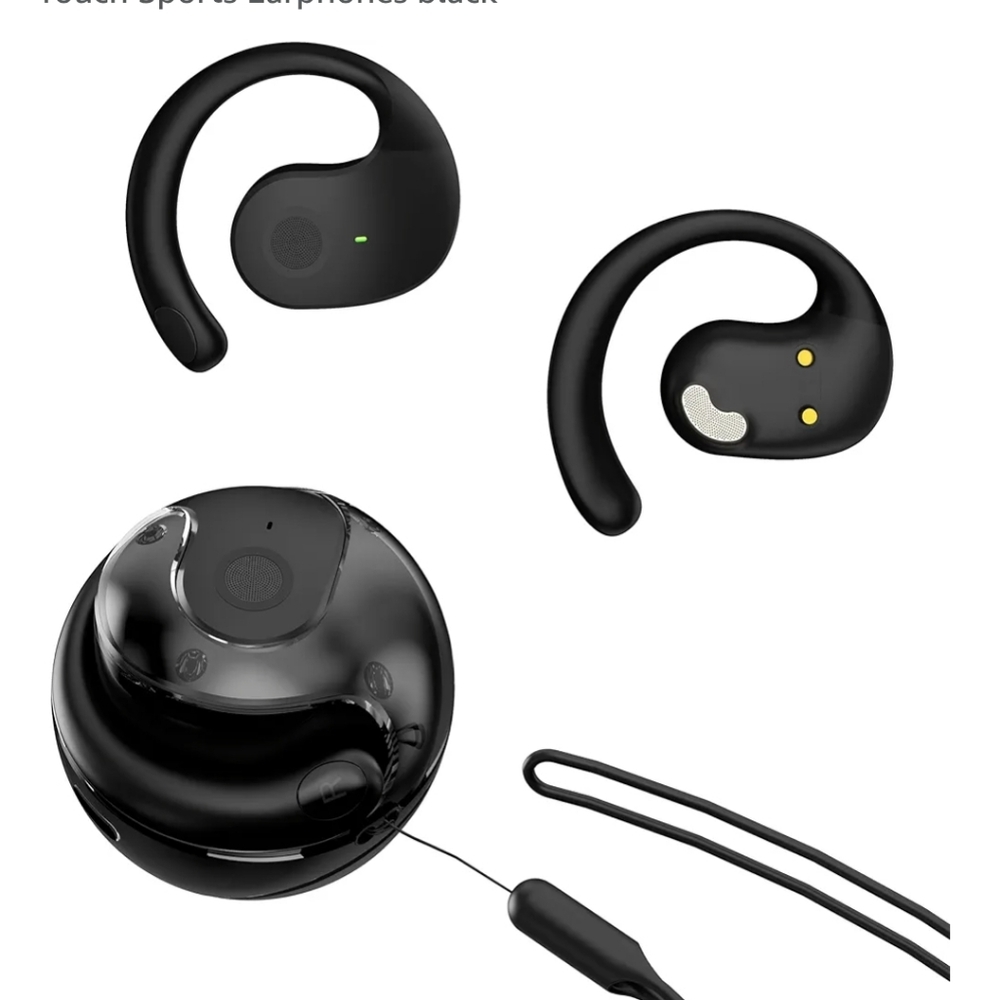 Hanging Earphones 5.4 Bluetooth , Air Conduction Wireless Earphones BLACK